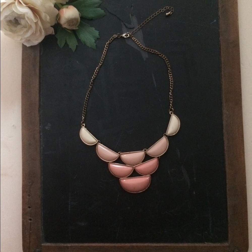 Blush ombré statement necklace